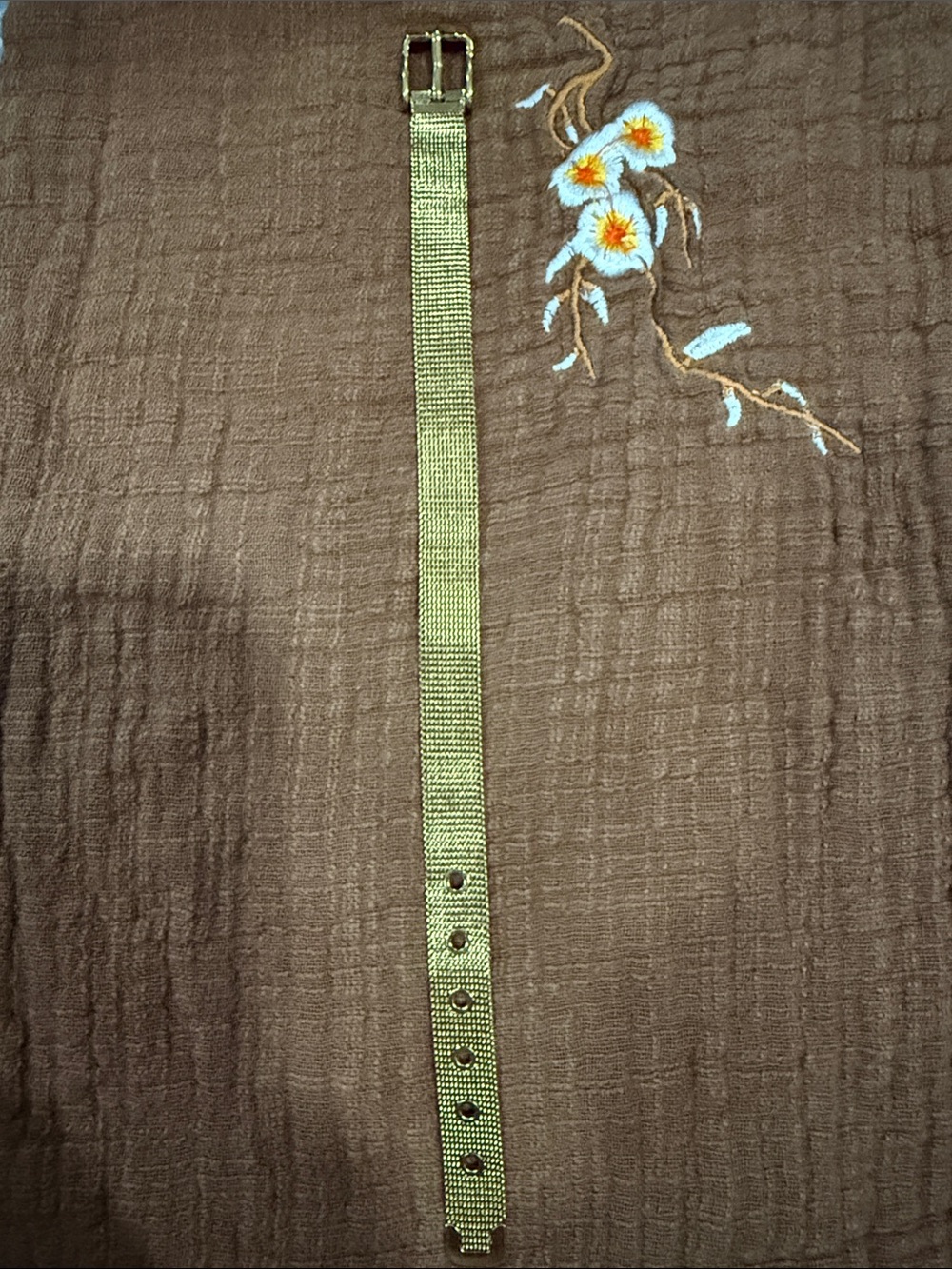 Olive Green Webbing Belt Shirt Accessory for Men